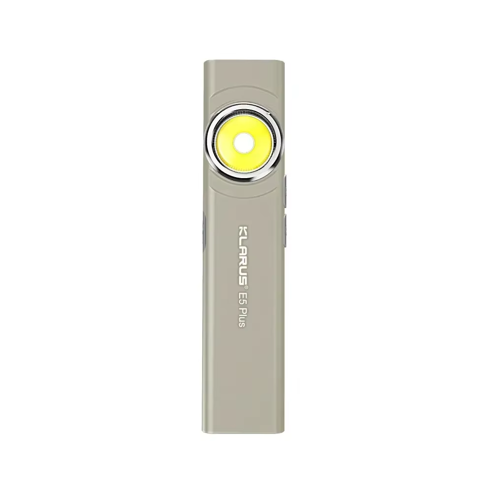Lampe torche EDC magnétique ultra-mince à triple lumière rechargeable TYPE-C E5-PLUS Klarus avec batterie intégrée de 500 mAh