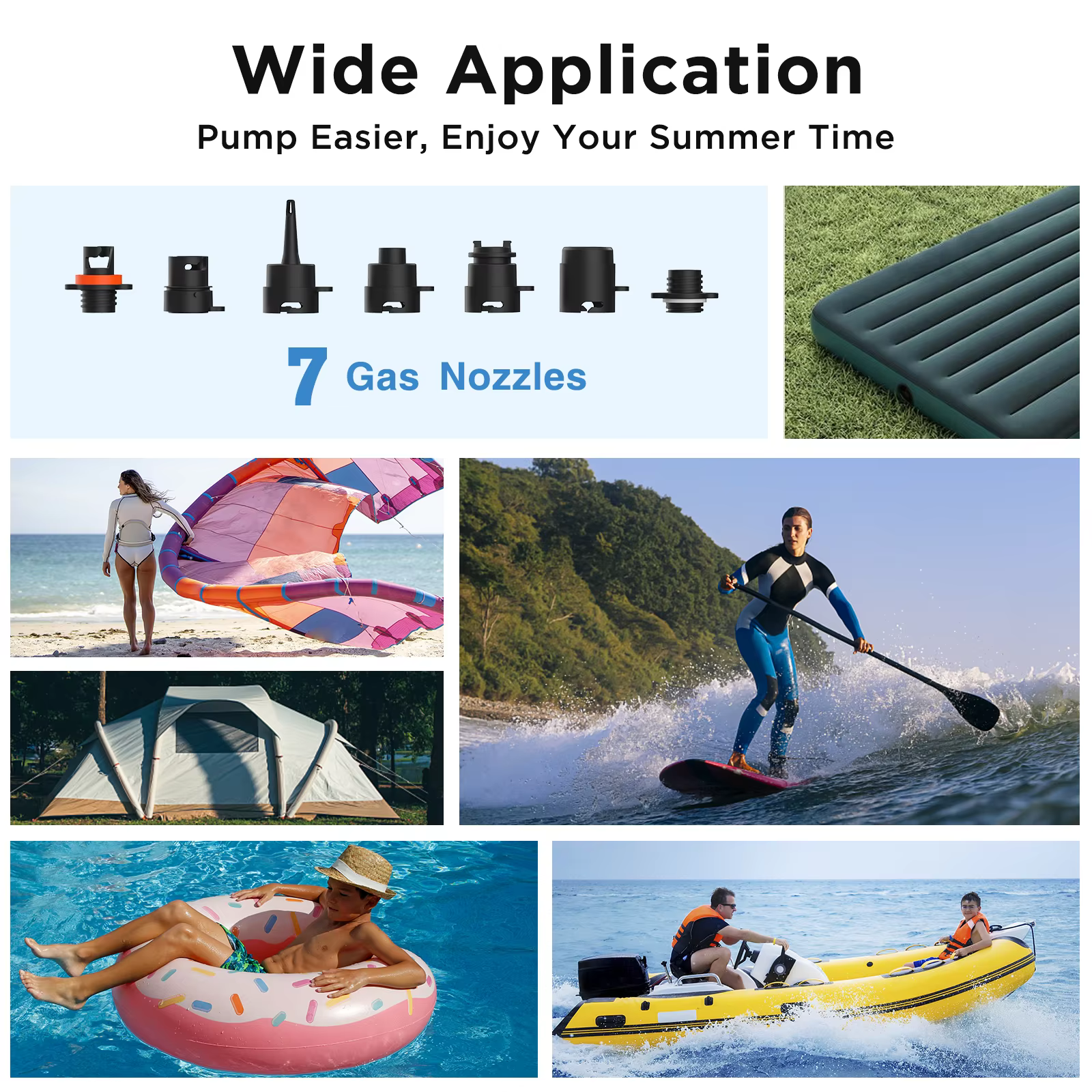 AIRBANK PUFFER Pro 20PSI pompe à Air Rechargeable pour tente gonflable SUP PVC bateau Kayak accessoires pour surf cerf-volant matelas