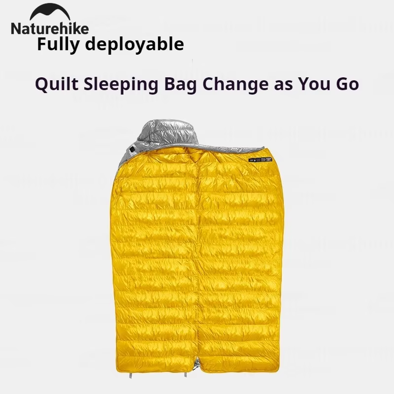 Natureifa-Sac de couchage de randonnée à capuche en duvet de canard