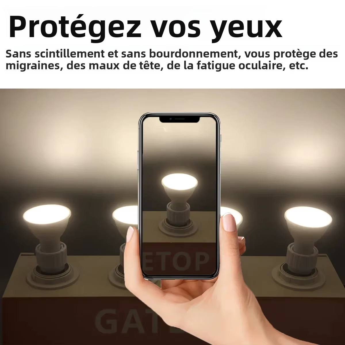 Ampoule LED GU10 à intensité variable, 10 paquets, AC220V 3W-9W 3000K 6000K, lampe blanche chaude et blanche froide pour éclairage domestique, hôtelier et commercial
