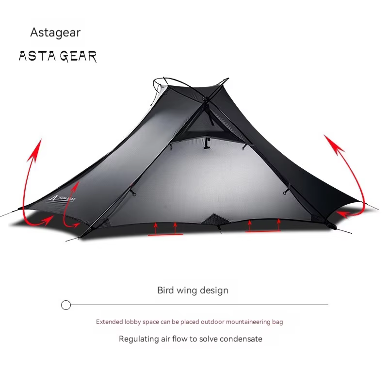 ASTA GEAR XuanYue-Tente de camping en plein air, randonnée, étanche à la pluie et à la neige, double pôle, autoportante, livraison