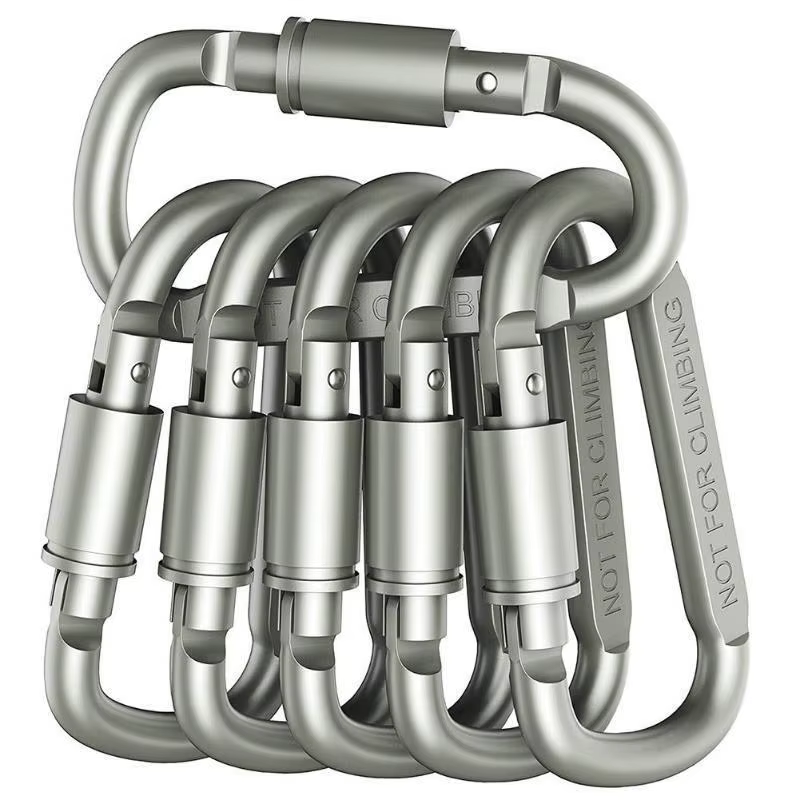 4-6 pièces ensemble de mousquetons pour clé Camping survie EDC extérieur porte-clés Clip alliage d'aluminium tactique