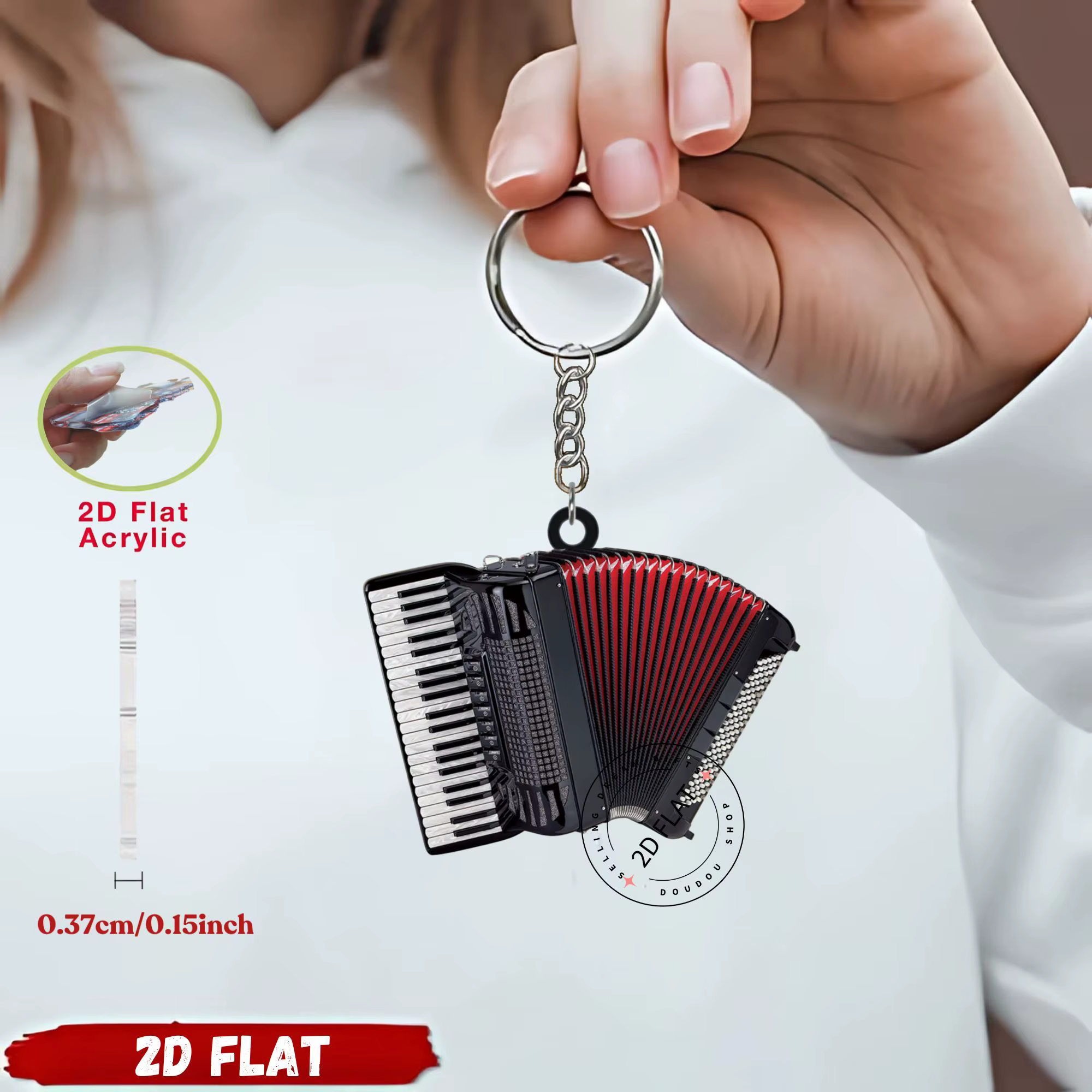 Porte-clés de voiture en accordéon artistique