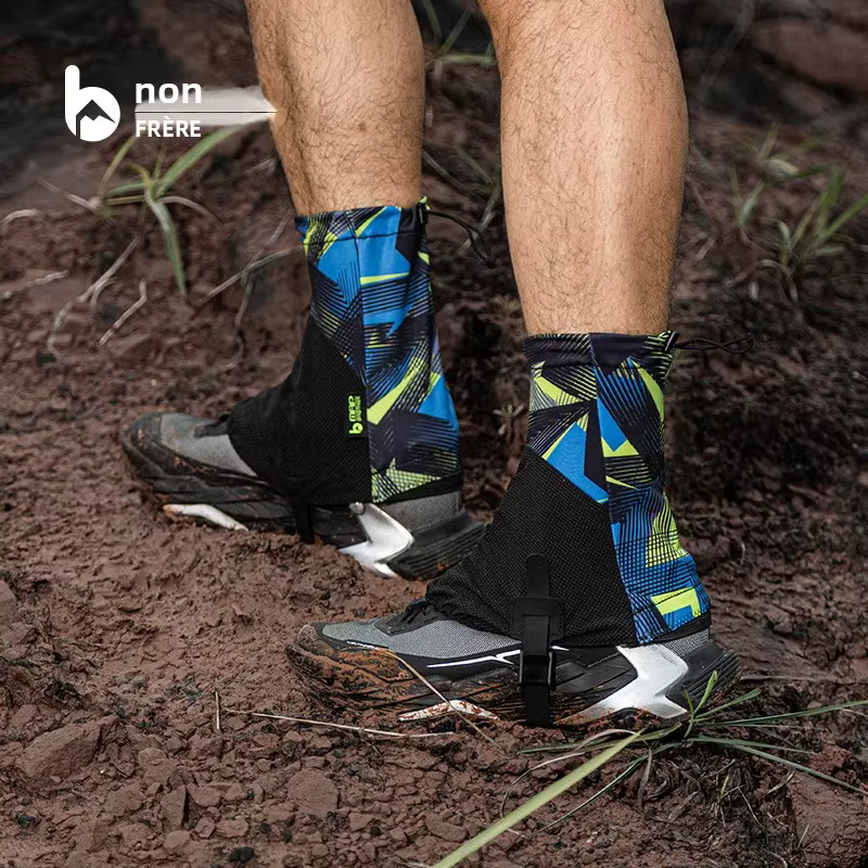 F1001 Sports de plein air unisexe haute course Trail guêtres protection anti-sable couvre-chaussures pour Triathlon Marathon randonnée réfléchissant