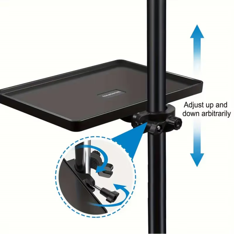 Support de plateau à cils, lampe demi-lune, pince universelle, plate-forme réglable avec support pour téléphone, plateau cosmétique de maquillage pour cils