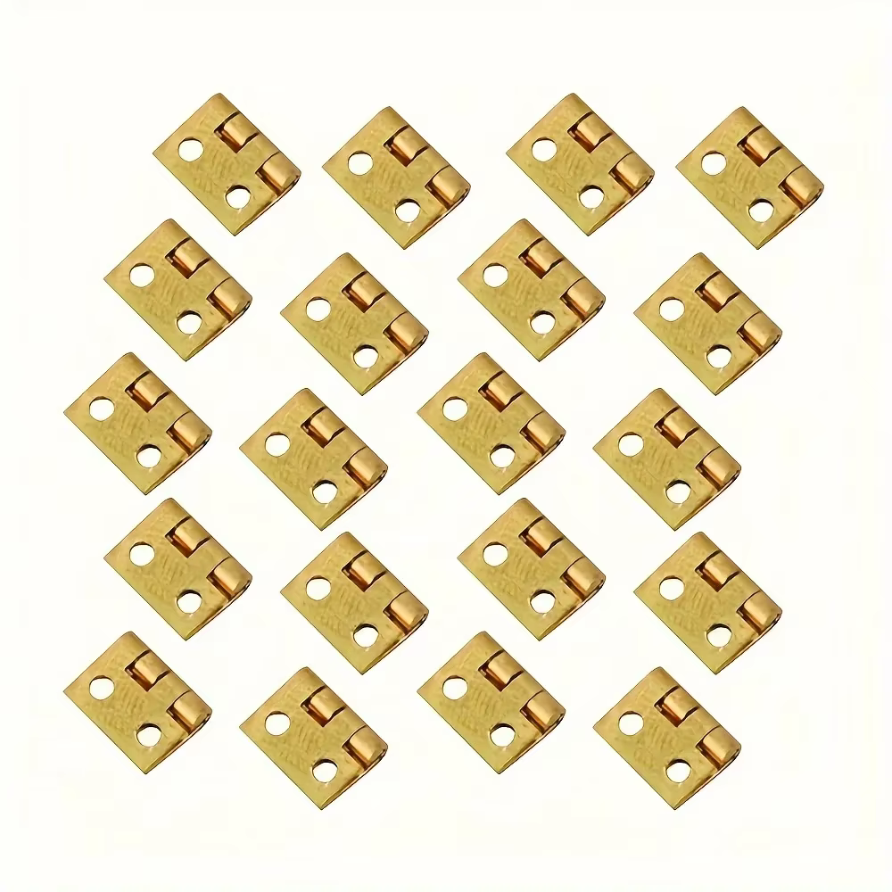 Mini petite charnière métallique pour meubles d'armoire miniatures de maison 1/12, 25 pièces
