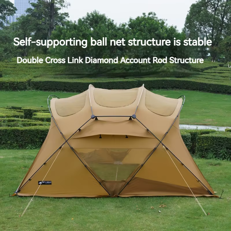 Tente tunnel 3F UL GEAR Beetle13 2.0 en nylon 70D pour 2 à 4 personnes
