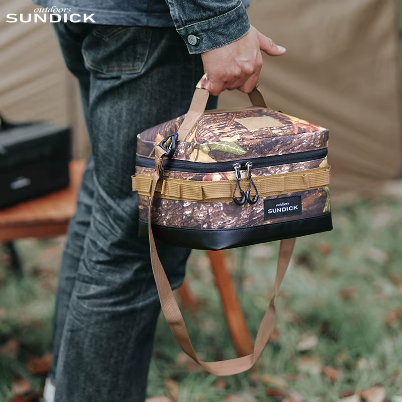 Sac de rangement isotherme pour bols et tasses de camping en plein air