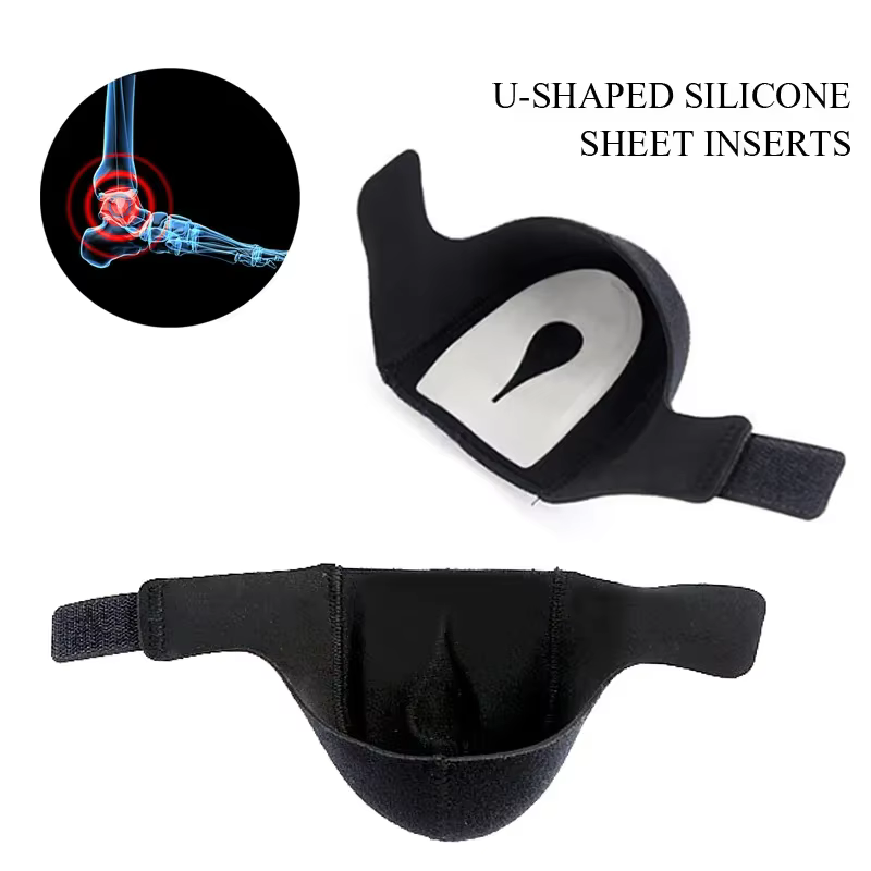 Protecteur de talon en Silicone pour éperons de fasciite plantaire, coussinets de chaussures à Absorption des chocs, bonnet en U, chaussettes demi-mètre, semelles intérieures pour soulager la douleur