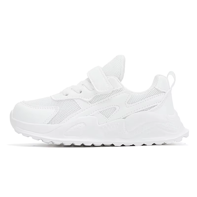 Chaussures décontractées en cuir blanc pour enfants, baskets de course respirantes pour garçons et filles, pour Sports de plein air, marche scolaire, Tennis antidérapantes