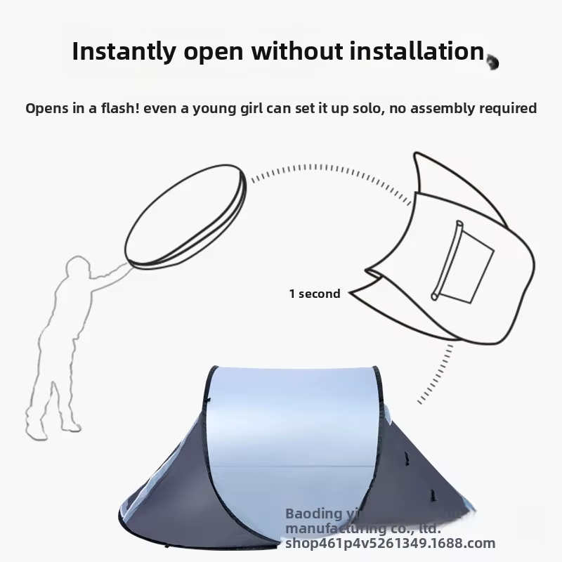 Tente de camping pliable portable d'extérieur
