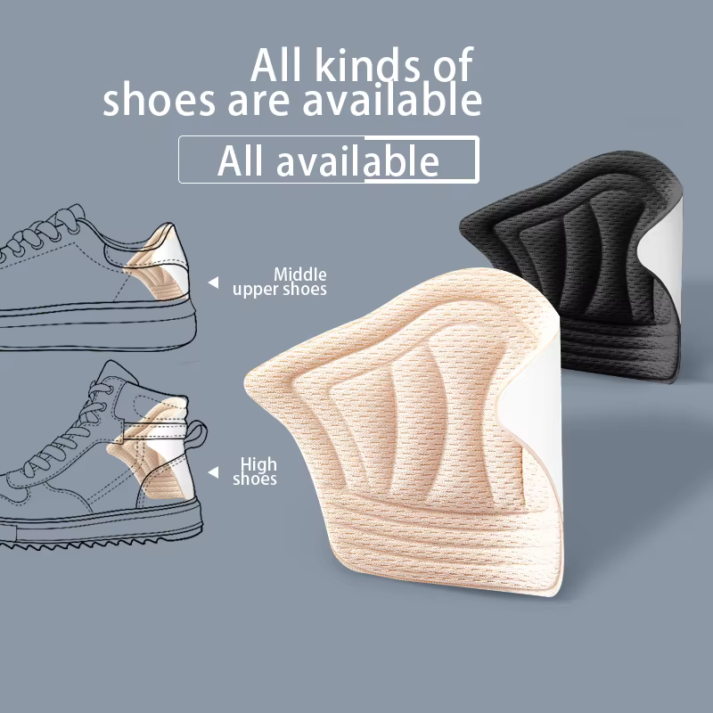 Semelles intérieures de chaussures de sport pour hommes et femmes, taille réglable, coussretours de pieds anti-usure, protecteur de talons, inserts autocollants