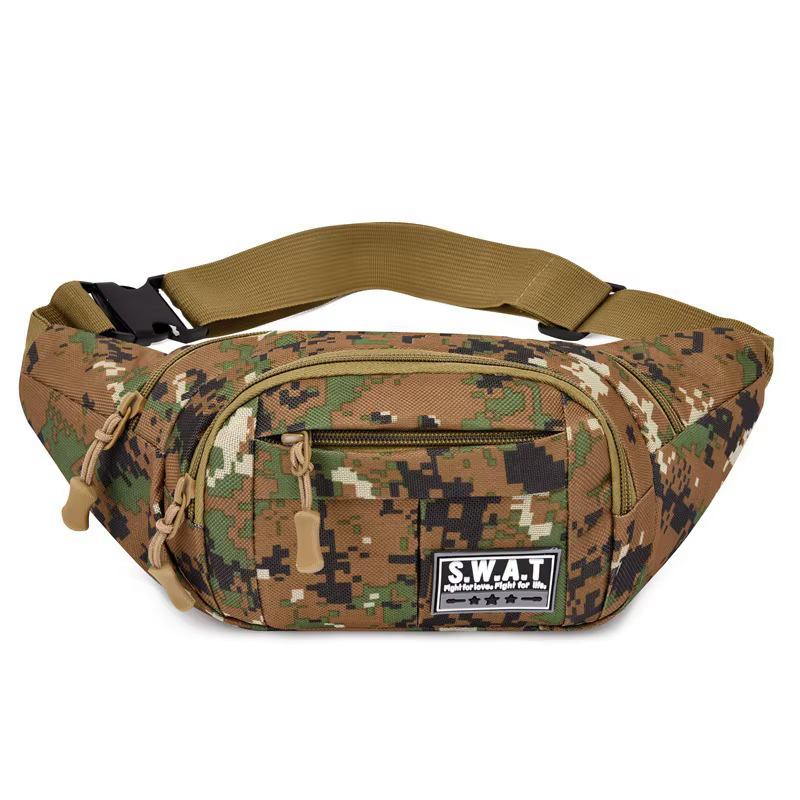 Nouveau Sac de taille multicouche à quatre fermetures éclair pour hommes, sac de poitrine pour loisirs en plein air, sport, voyage, portefeuille Mobile