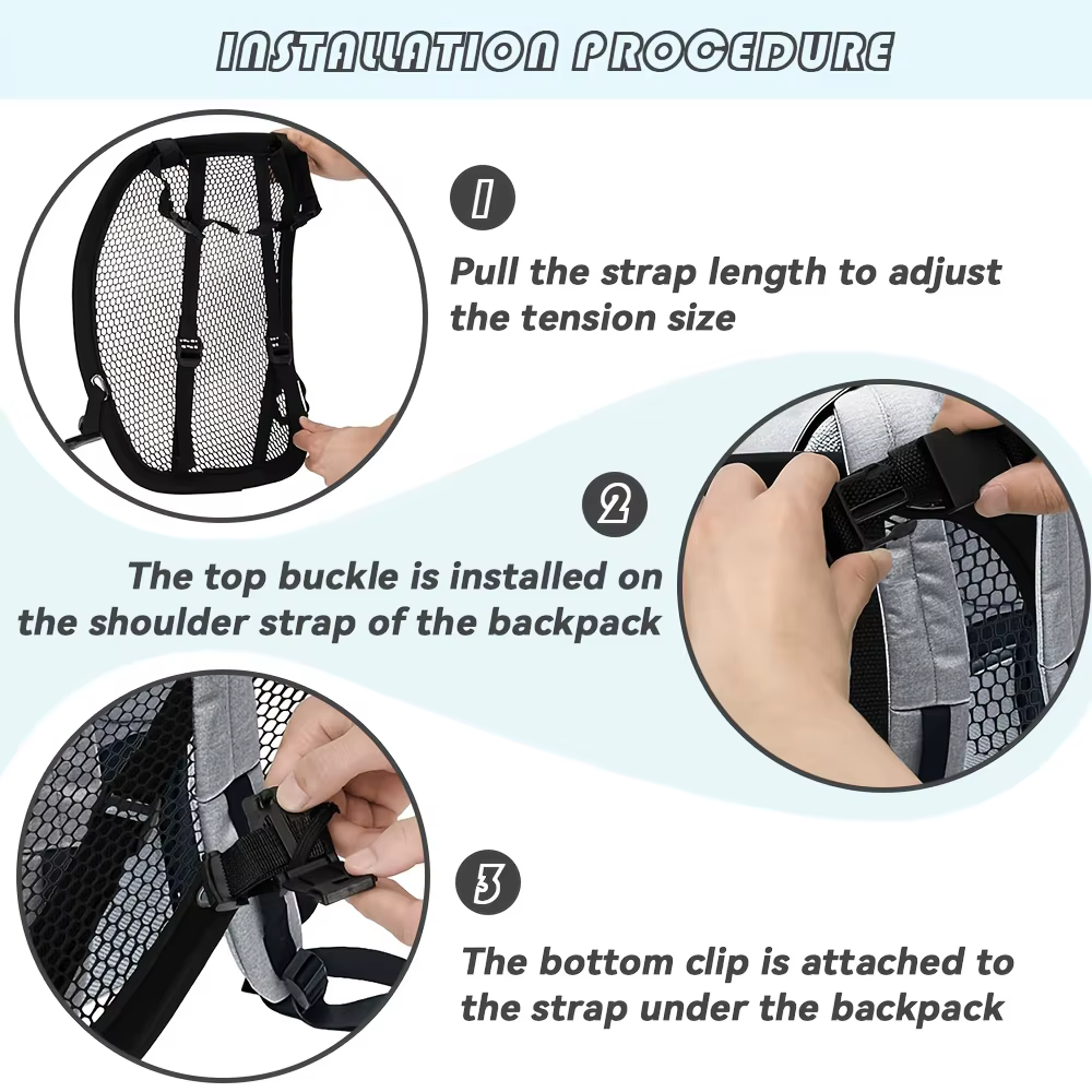 Sac à dos ergonomique avec cadre ventilé