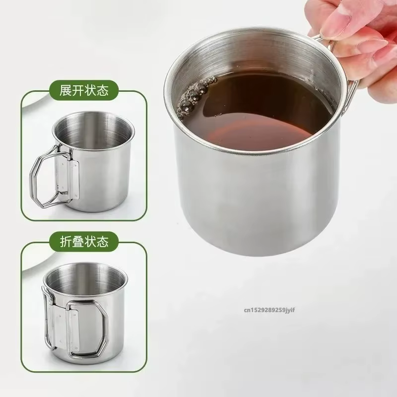 Tasse de Camping en acier inoxydable de 250/350/500/700ml