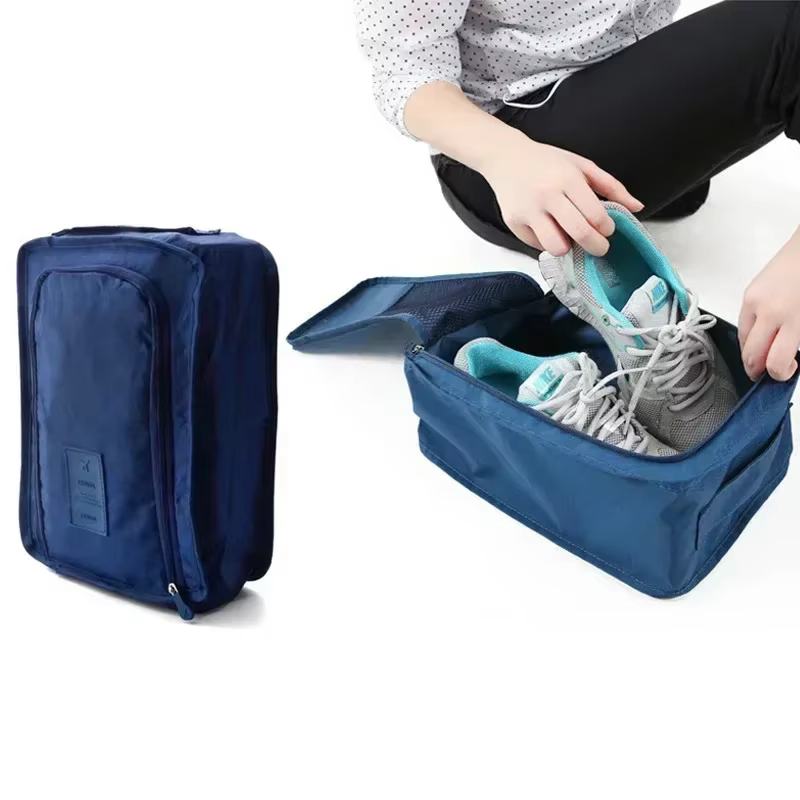 Sacs à chaussures portables, supports de voyage, sac à main de rangement pliable multifonction, Mini pochette à chaussures de couleur unie de grande capacité, organisateur