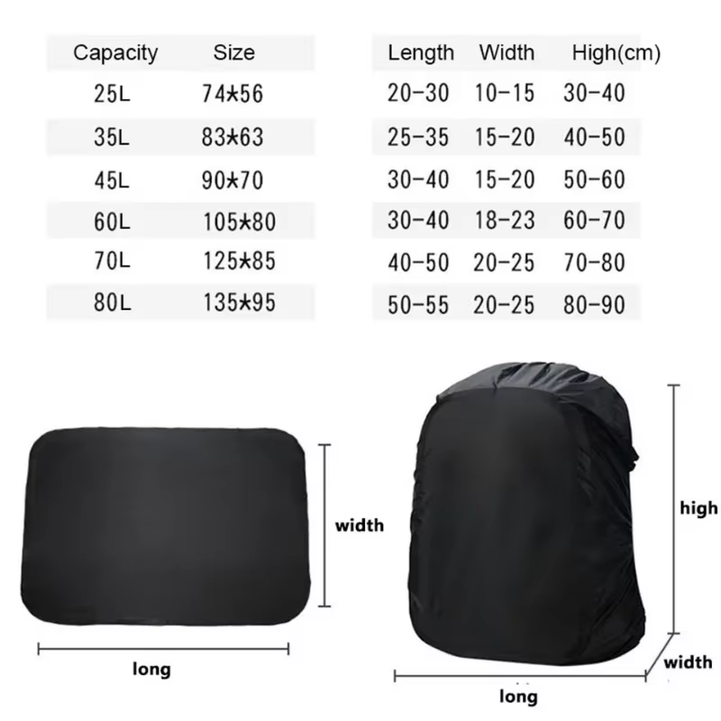 Housse de pluie sac à dos 20L 35L 40L 50L 60L sac étanche camouflage tactique Camping en plein air randonnée escalade
