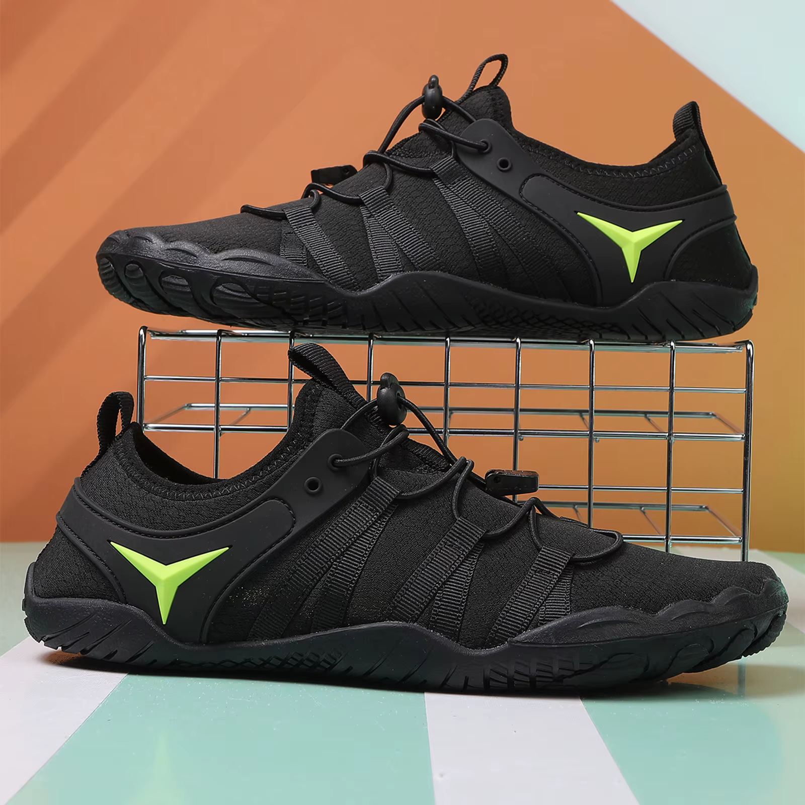 Chaussures de wading beige unisexe antidérapantes à séchage rapide pour la randonnée aquatique