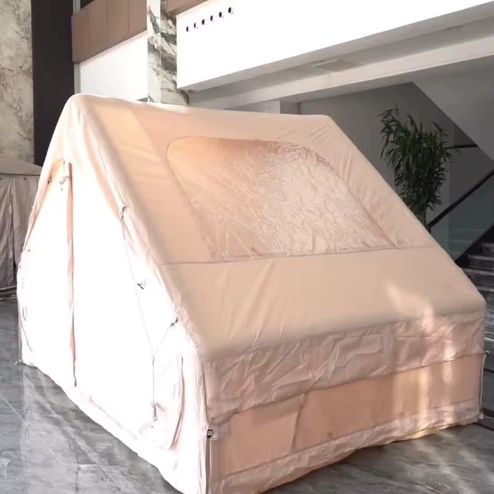 Grande tente de camping portable de luxe Oxford pour 5 à 6 personnes, imperméable, durable, gonflable, étanche à l'air, pour une utilisation en extérieur