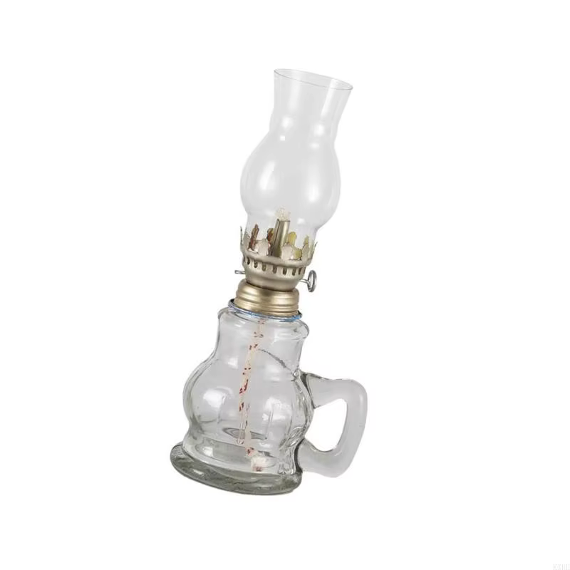 Bougie à huile en verre rechargeable
