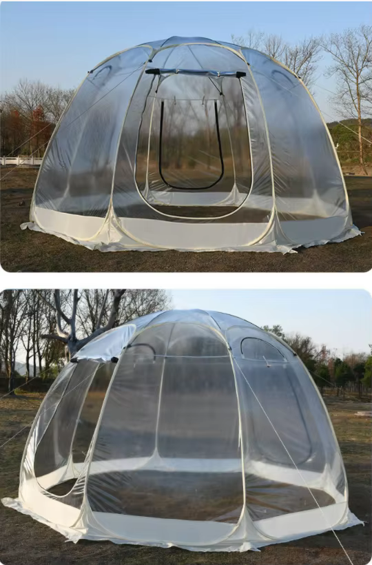 Tente transparente d'extérieur
