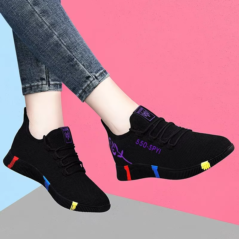 Tenis Feminino 2025 femmes chaussures vulcanisées Air Mesh léger doux baskets femmes appartements plate-forme à lacets chaussures décontractées Basket Femme