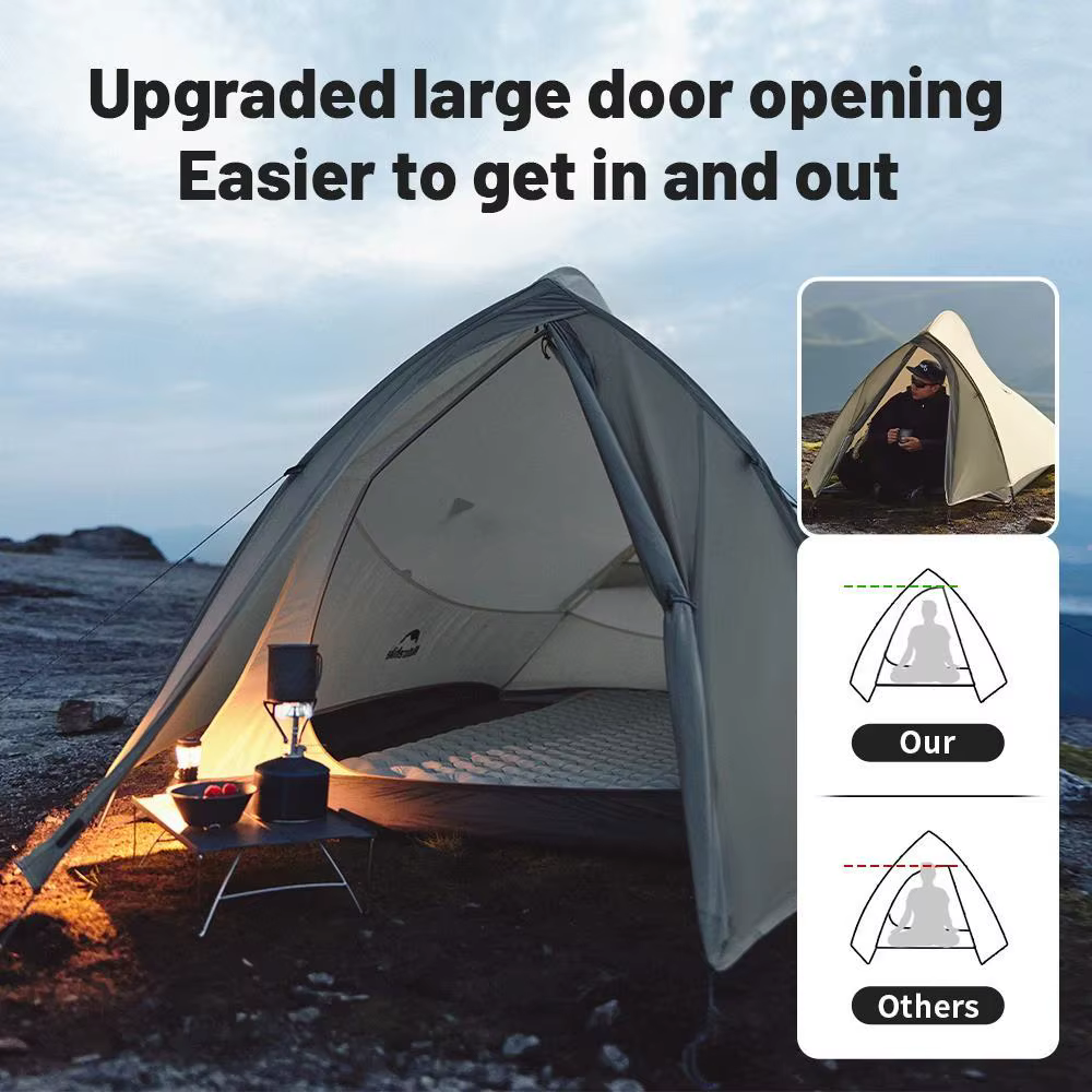 Naturehike CloudUp 2 tente Pro 2 personnes améliorée 20D étanche camping en plein air randonnée ultralégère 2
