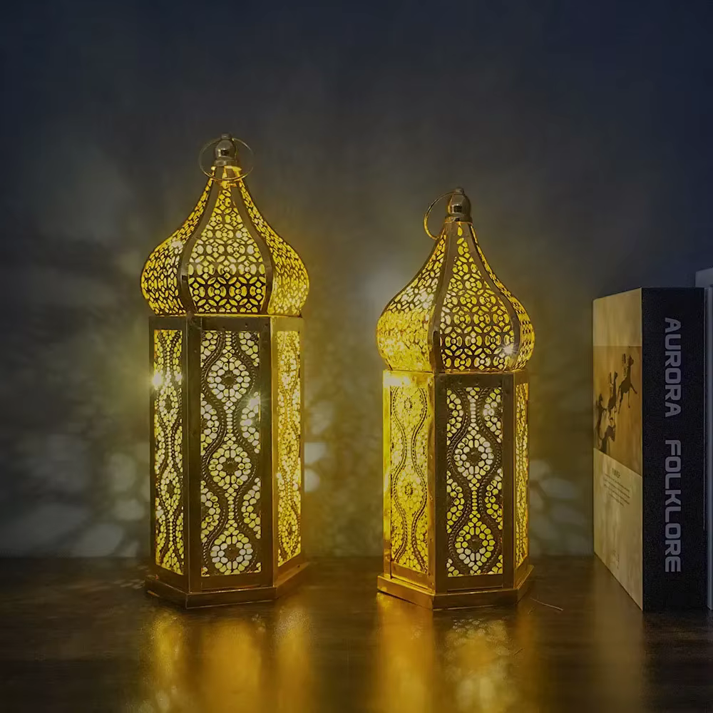 Lanternes à Vent Marocaines, Accessoires de Veilleuse, Décor pour délégations, Jardin, Fournitures de ix