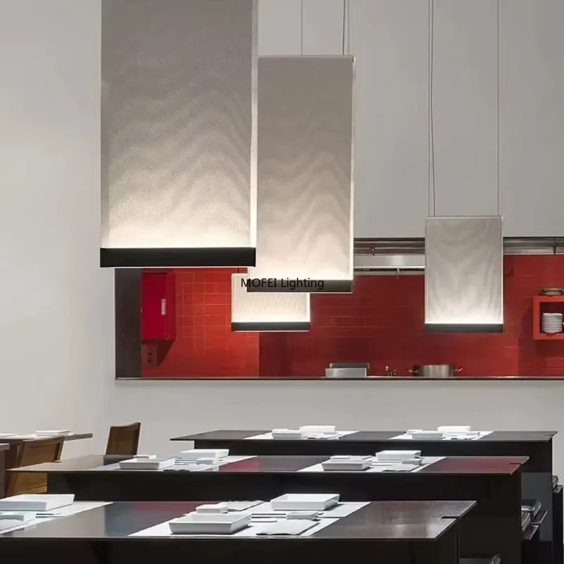 Tissu tricoté pendentif LED lumière nordique design minimalisme lustre salle à manger bureau décoration de la maison lampe suspendue élégante