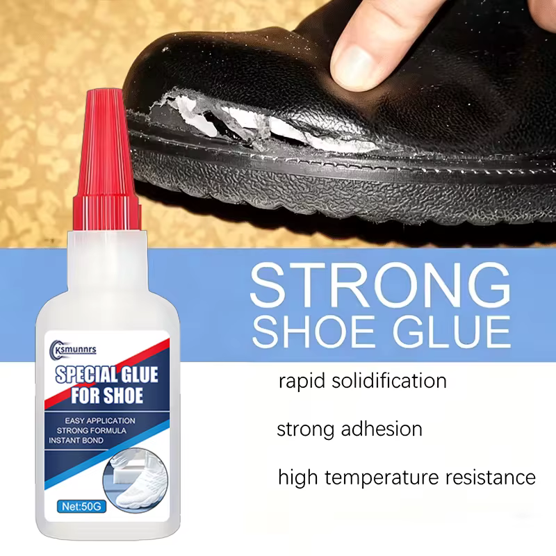 Colle à chaussures multifonctionnelle et résistante, adhésif imperméable à séchage rapide pour la réparation des semelles, des baskets, des chaussures en cuir et des bottes