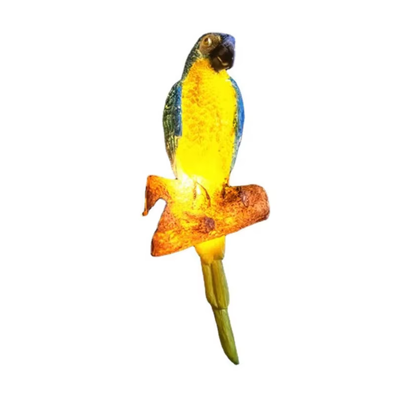 Lampes décoratives LED étanches en forme de perroquet pour aménagement paysager, idéales pour cour, jardin, pelouse – Éclairage extérieur décoratif en résine