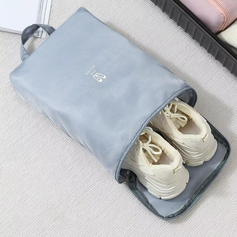 Sacs à chaussures pour voyage, pochettes à chaussures pliables et imperméables, organisateur, pochette légère en tissu Oxford avec grande capacité pour voyager