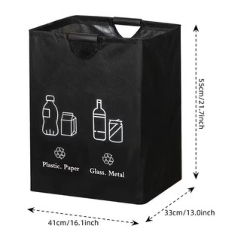 Poubelle pliable de 82 L, sac de rangement, panier de rangement pour bouteilles, capacité de 65 bouteilles, pour la cuisine, la maison et le bureau, organisateurs de déchets ménagers