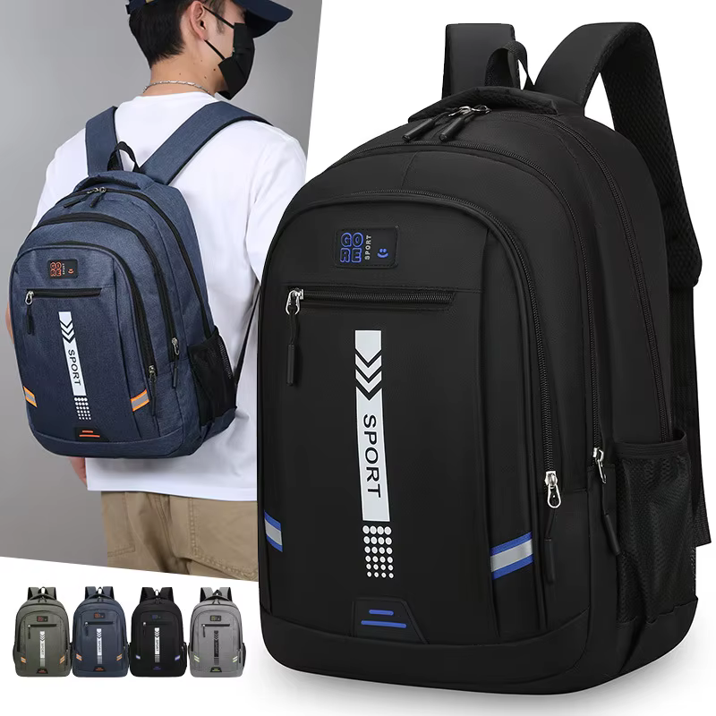Sac à dos multifonction pour hommes, grande capacité, sac d'ordinateur pour les déplacements professionnels, sac à dos de voyage décontracté à plusieurs poches