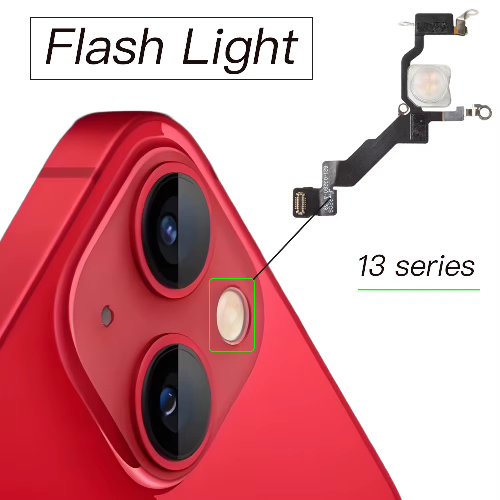 Pièce de rechange pour lampe de poche iPhone 12 13 Mini Pro Max