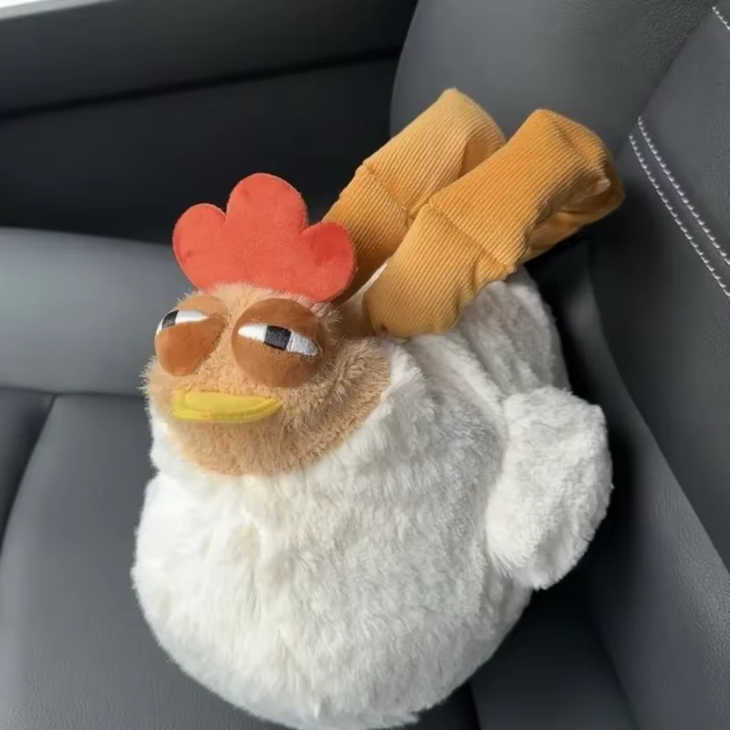 Sac à bandoulière feuille poule fourrure poulet en peluche sac à main drôle Kawaii poulet pendentif porte-clés poupée sacoche sac à main pour les femmes cadeau d'anniversaire