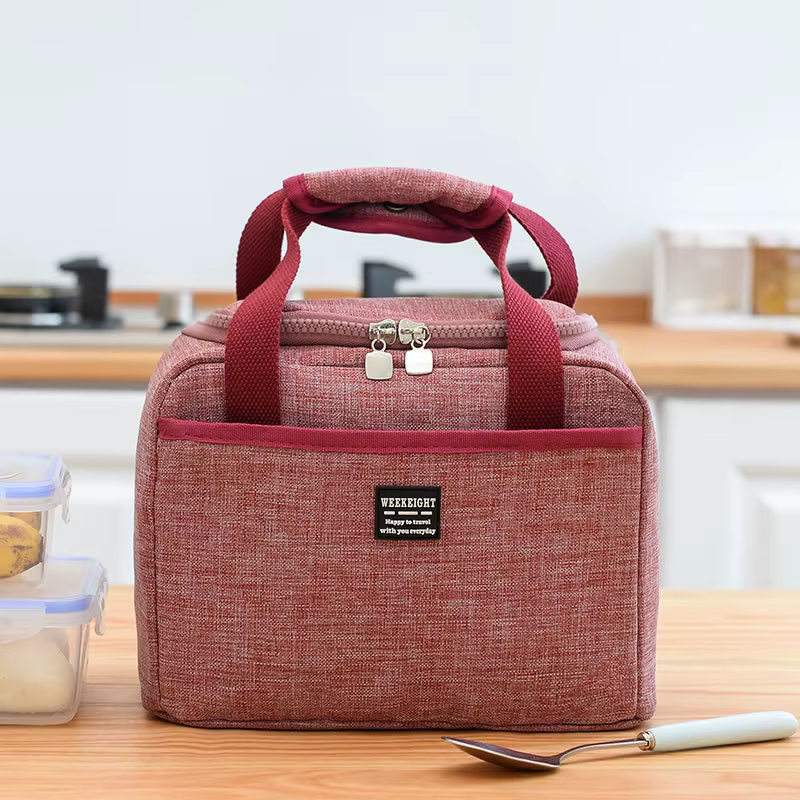 Sac à lunch isotherme pour femmes et enfants, sac isotherme, sac de glace portable, fourre-tout en toile, récipient alimentaire, sacs de pique-nique