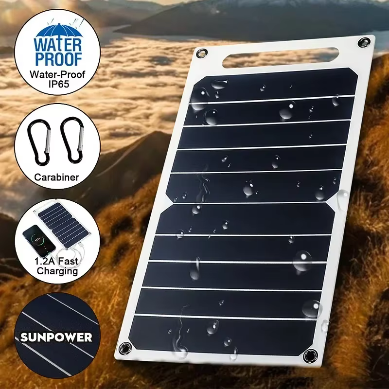 Panneau solaire portable étanche 35W 5V avec USB pour la randonnée en plein air
