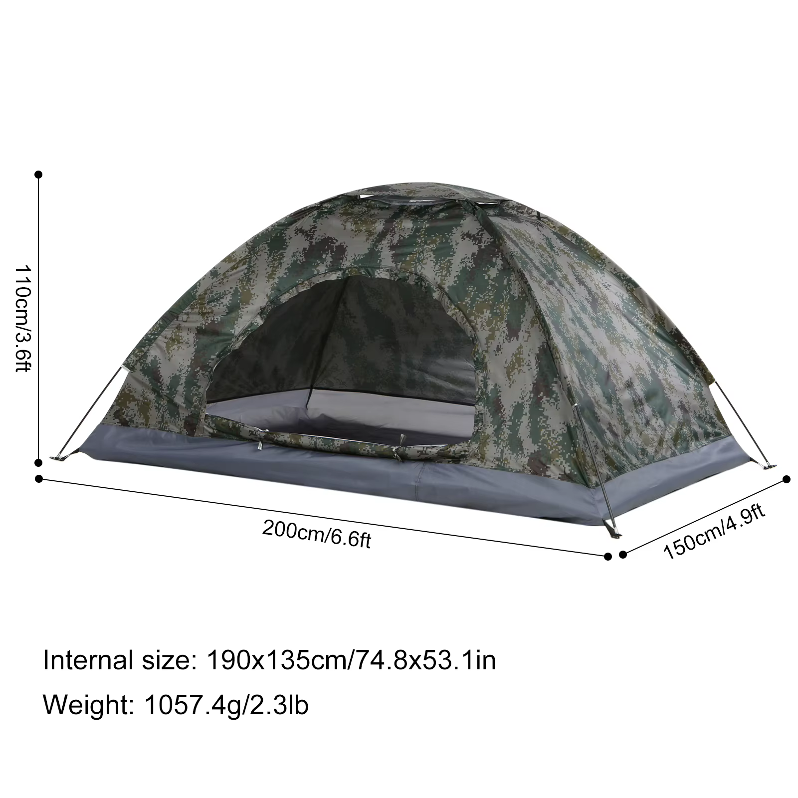 Tente de camping ultralégère monocouche