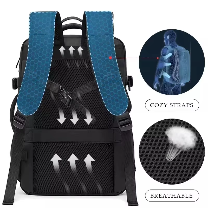 BANGE extensible hommes sac à dos étanche 17.3 pouces sac à dos pour ordinateur portable homme grande capacité