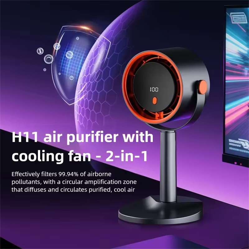 Ventilateur électrique sans pales portable pour le camping en plein air avec fonction minuterie