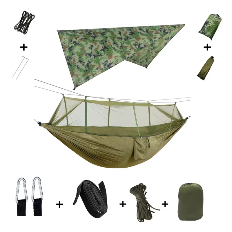 Hamac de Camping Anti-extérieur avec moustiquaire et tente de pluie