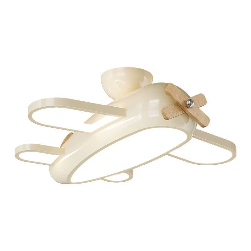 Design créatif dessin animé avion plafonnier LED lampe blanche salon salle à manger étude chambre d'enfants garçon bébé chambre décor lampe