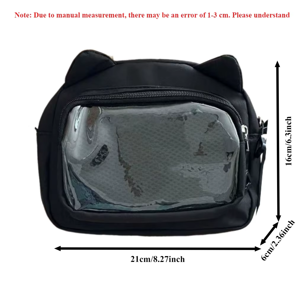 Japonais Harajuku mignon filles Y2K Transparent dessin animé Ita sac Ulzzang poupée sac polyvalent sac à bandoulière décontracté téléphone portable