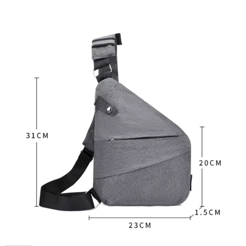 Sac Fino de voyage antivol pour hommes, sac initié antivol, sangle de sécurité antivol, stockage numérique, sacs de poitrine, marque