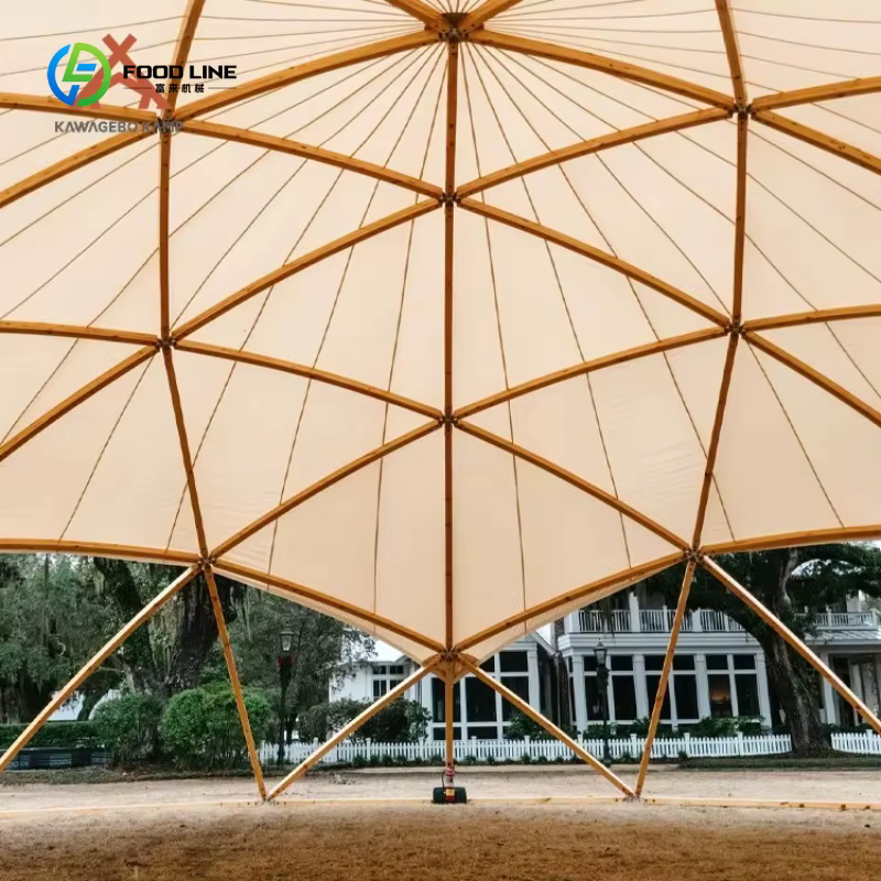 Tente dôme géodésique de luxe personnalisée de 12m x 9m