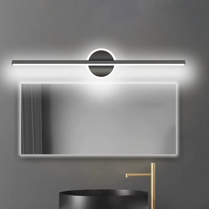 Salle de bain mur LED lampe miroir phare 40/60 cm moderne minimaliste chambre décoration or noir intérieur luminaires chambre