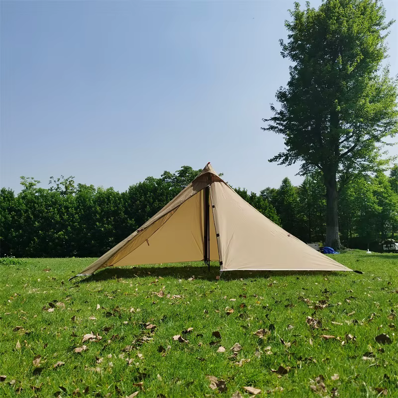 1 personne randonnée Camping tente ultralégère sans tige pyramide