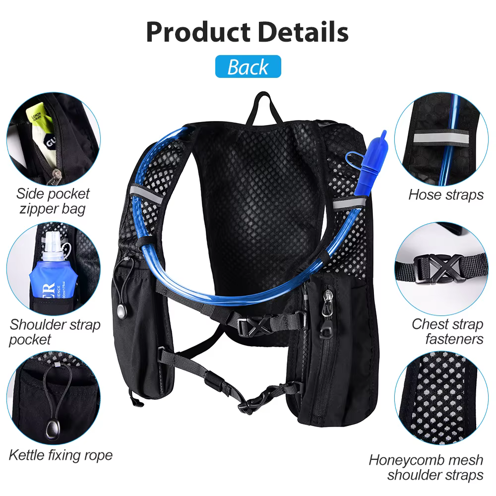 NEWBOLER – sac à dos de course sur sentier, gilet d'hydratation Ultra léger, Pack fonctionnel respirant pour Marathon, cyclisme, randonnée