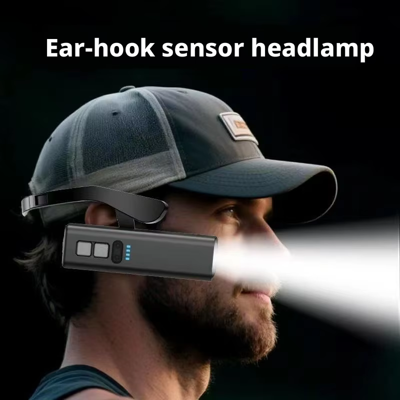 Lampe frontale à clip d'oreille 2026 – Phare LED lumineux